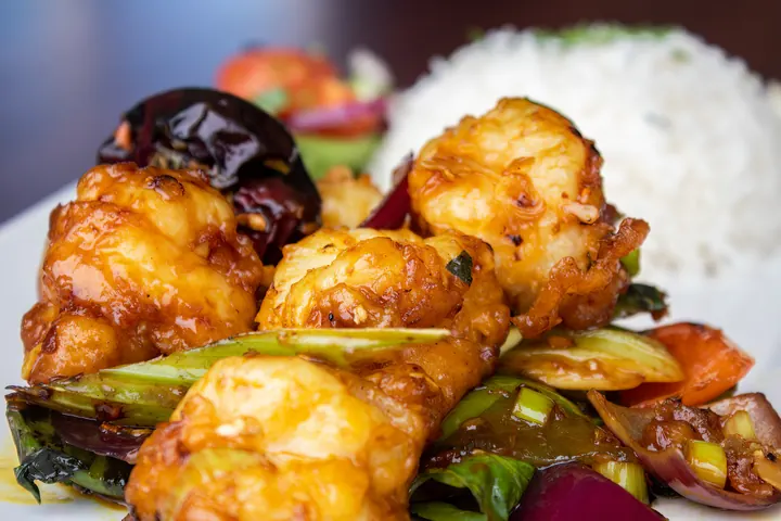 Asian sweet heat dish at Flame Grill